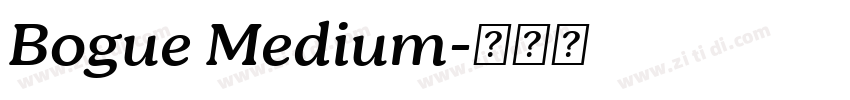 Bogue Medium字体转换